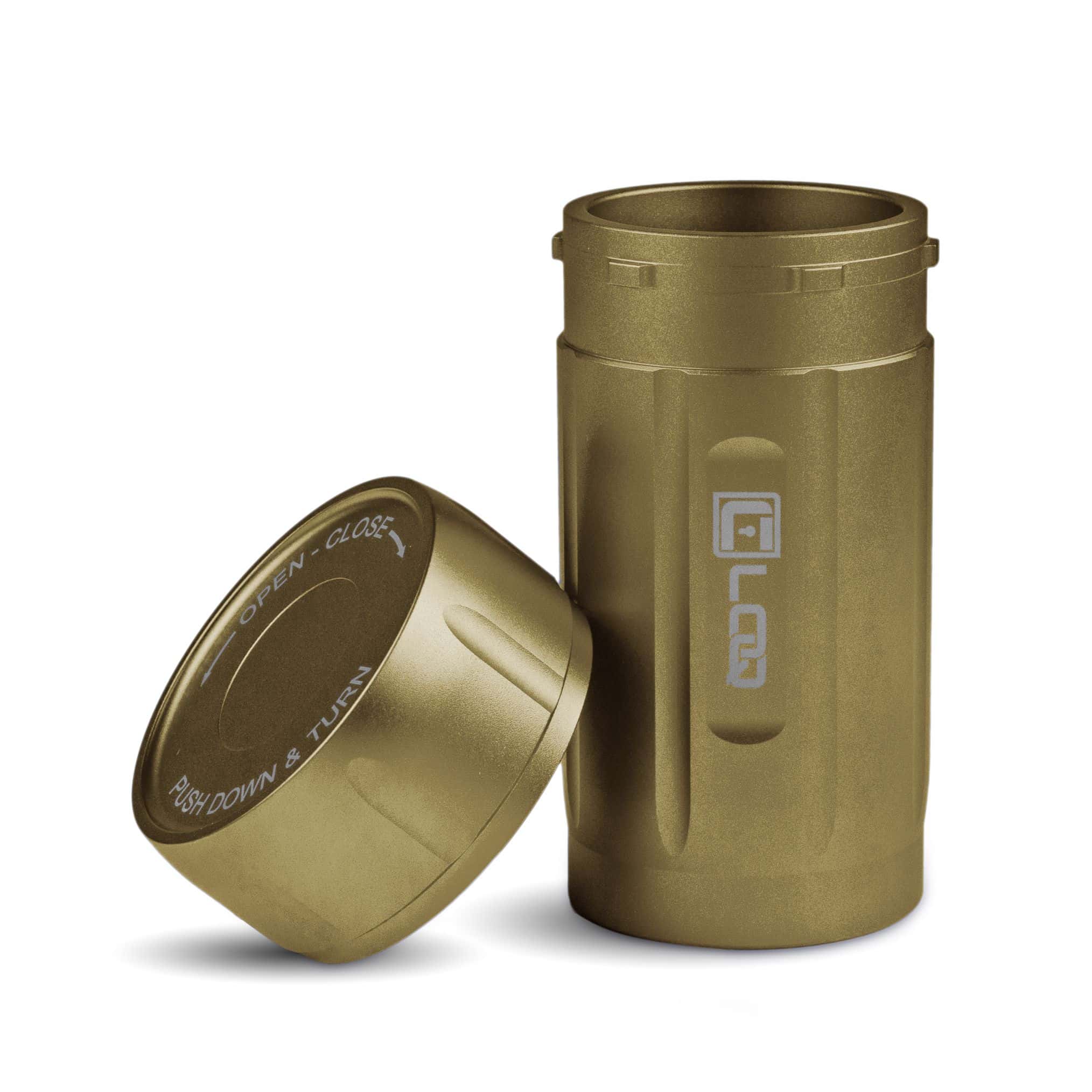 EDC120T Ruggedized Adventure-Travel Storage Container, 120 CC, Zytel, Tan Body, Tan Cap
