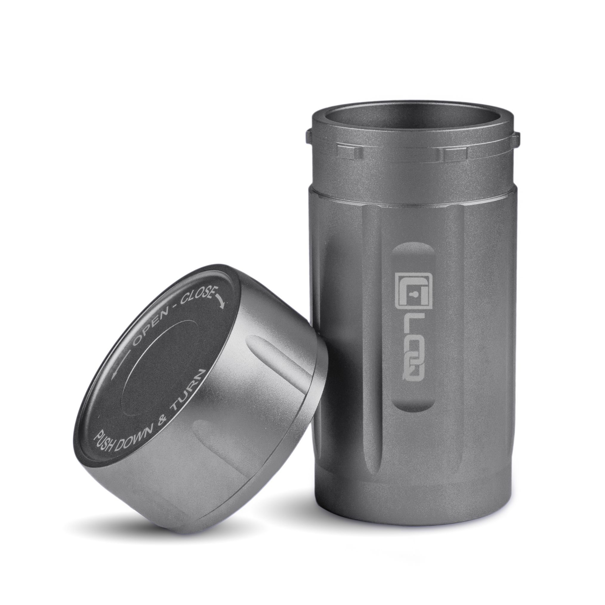 EDC120G Ruggedized Adventure-Travel Storage Container, 120 CC, Zytel, Gray Body, Gray Cap