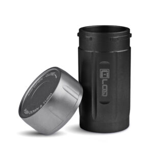 EDC120BG Ruggedized Adventure-Travel Storage Container, 120 CC, Zytel, Black Body, Gray Cap
