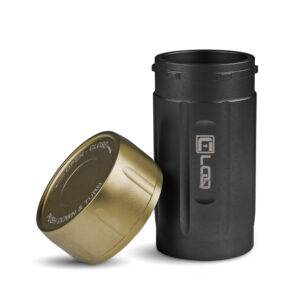 EDC120BT Ruggedized Adventure-Travel Storage Container, 120 CC, Zytel, Black Body, Tan Cap