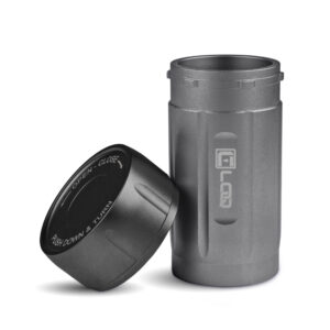 EDC120GB Ruggedized Adventure-Travel Storage Container, 120 CC, Zytel, Gray Body, Black Cap