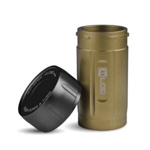 EDC120TB Ruggedized Adventure-Travel Storage Container, 120 CC, Zytel, Tan Body, Black Cap