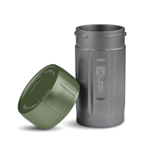 EDC120GGN Ruggedized Adventure-Travel Storage Container, 120 CC, Zytel, Gray Body, Green Cap